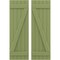 Ekena Millwork Americraft 5-Board (2 Batten) Wood Joined Board-n-Batten Shutters w/ Z-Bar, ARW102BB518X77MGH, PR ARW102BB518X77MGH - alternate 1